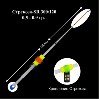 Сторожок лавсановый "ПМ" Стрекоза-SR 300/120 (0,5-0,9г) (инд уп)